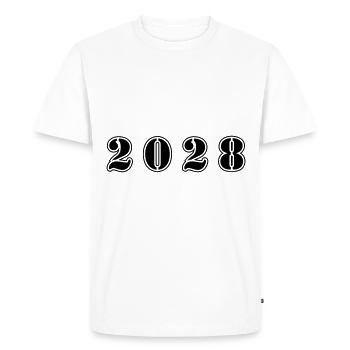 2028 year birthday - Men's Premium Organic T-Shirt - white - Front - Nico (187cm)