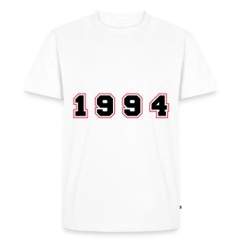 1994 Year Number - Men's Premium Organic T-Shirt - white - Front - Nico (187cm)