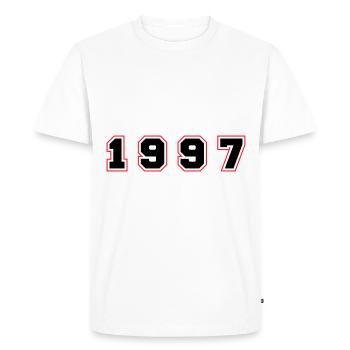 1997 Jahr Zahl - Männer Premium Bio T-Shirt - Weiß - Vorne - Nico (187cm)