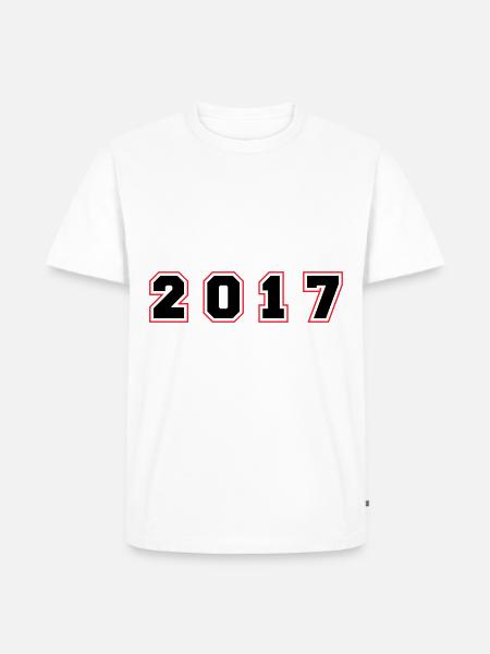 2017 Year Number - Men's Premium Organic T-Shirt - white