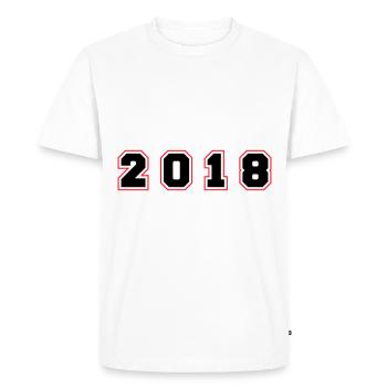 Numéro de l’année 2018 - T-shirt Premium bio Homme - blanc - Devant - Nico (187cm)