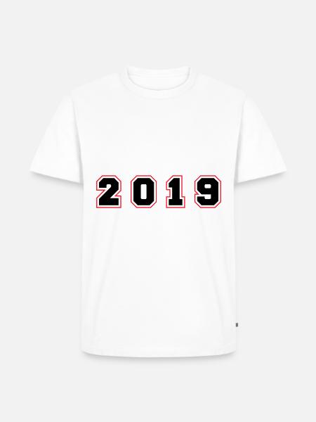 2019 Year Number - Men's Premium Organic T-Shirt - white