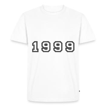 1999 Year Number - Men's Premium Organic T-Shirt - white - Front - Nico (187cm)