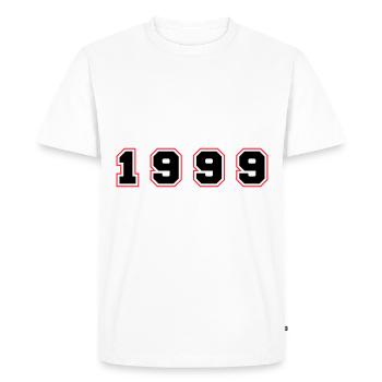 1999 Year Number - Men's Premium Organic T-Shirt - white - Front - Nico (187cm)