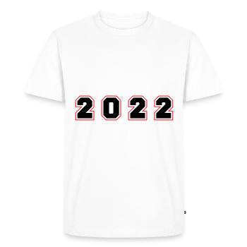 Numéro de l’année 2022 - T-shirt Premium bio Homme - blanc - Devant - Nico (187cm)