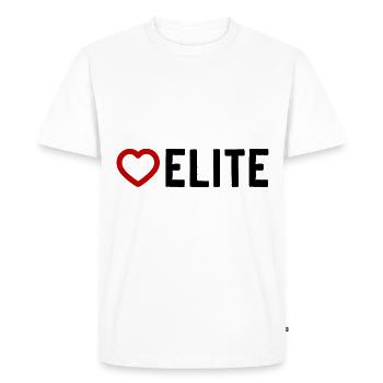 Elite Heart - Men's Premium Organic T-Shirt - white - Front - Nico (187cm)