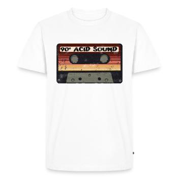 Acid Cassette Club 90s Techno Berlin Rave Trance - Men's Premium Organic T-Shirt - white - Front - Nico (187cm)