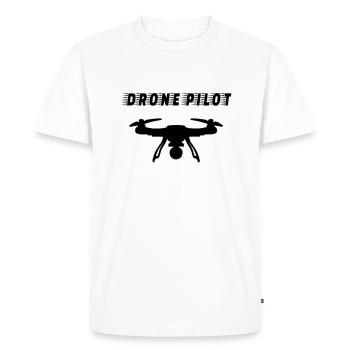 DRONE: Pilote de drone - T-shirt Premium bio Homme - blanc - Devant - Nico (187cm)