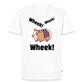 GUINÉE PIG GUINÉE: Wheek! Wheek! - T-shirt Premium bio Homme - blanc - Devant - Nico (187cm)