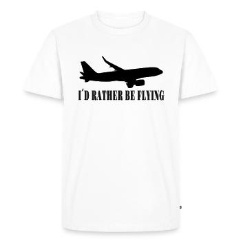Aviation Airplane Airline Pilot Gift rather flying - Men's Premium Organic T-Shirt - white - Front - Nico (187cm)