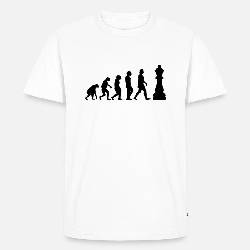 CHESS PLAYER CHESSBOARD Chess Evolution - Men's Premium Organic T-Shirt - white