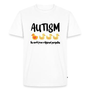Autism awareness: different perspective - T-shirt Premium bio Homme - blanc - Devant - Nico (187cm)