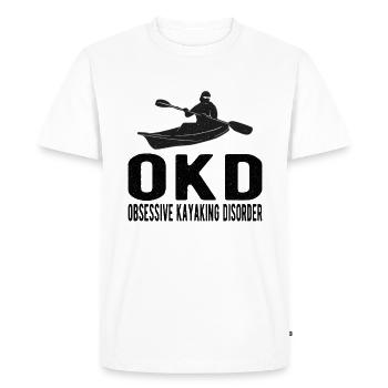 KAYAKING / KAYAK : obsessive Kayaking Disorder - Men's Premium Organic T-Shirt - white - Front - Nico (187cm)