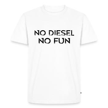 DIESEL MECHANIC /DIESEL TRUCKER no Diesel no Fun - Men's Premium Organic T-Shirt - white - Front - Nico (187cm)