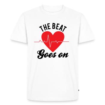 HEART SURGERY HEART ATTACK : The Beat Goes On - T-shirt Premium bio Homme - blanc - Devant - Nico (187cm)