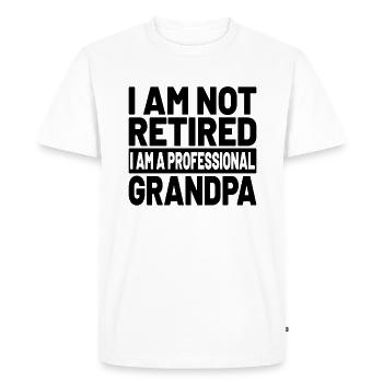 Retirement Retiree Grandpa : Professional Grandpa - Men's Premium Organic T-Shirt - white - Front - Nico (187cm)