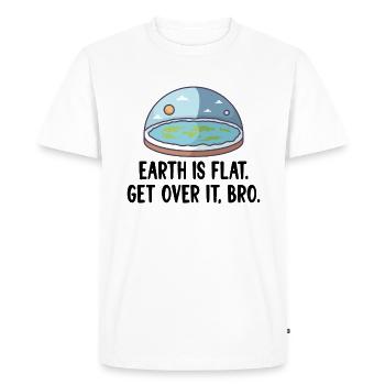 Flat Earth Theory Flat Earth Army Earth - T-shirt Premium bio Homme - blanc - Devant - Nico (187cm)