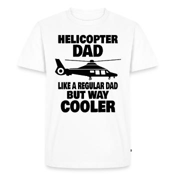 Helicopter Pilot Aviation Helicopter Dad - Men's Premium Organic T-Shirt - white - Front - Nico (187cm)