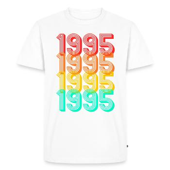 1995 born Born 1995 Gift Birthday - Men's Premium Organic T-Shirt - white - Front - Nico (187cm)