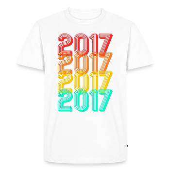 Born in 2017 Born 2017 Gift Birth 2017 - Men's Premium Organic T-Shirt - white - Front - Nico (187cm)