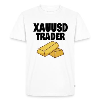 Gold Trader Forex Trader XAUUSD Trader - T-shirt Premium bio Homme - blanc - Devant - Nico (187cm)