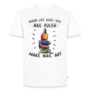 Nail Tech Nail Technician Manicurist Nails Artist - Men's Premium Organic T-Shirt - white - Front - Nico (187cm)