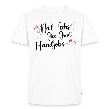Nail Tech Nail Technician Manicurist Nails Artist - Men's Premium Organic T-Shirt - white - Front - Nico (187cm)