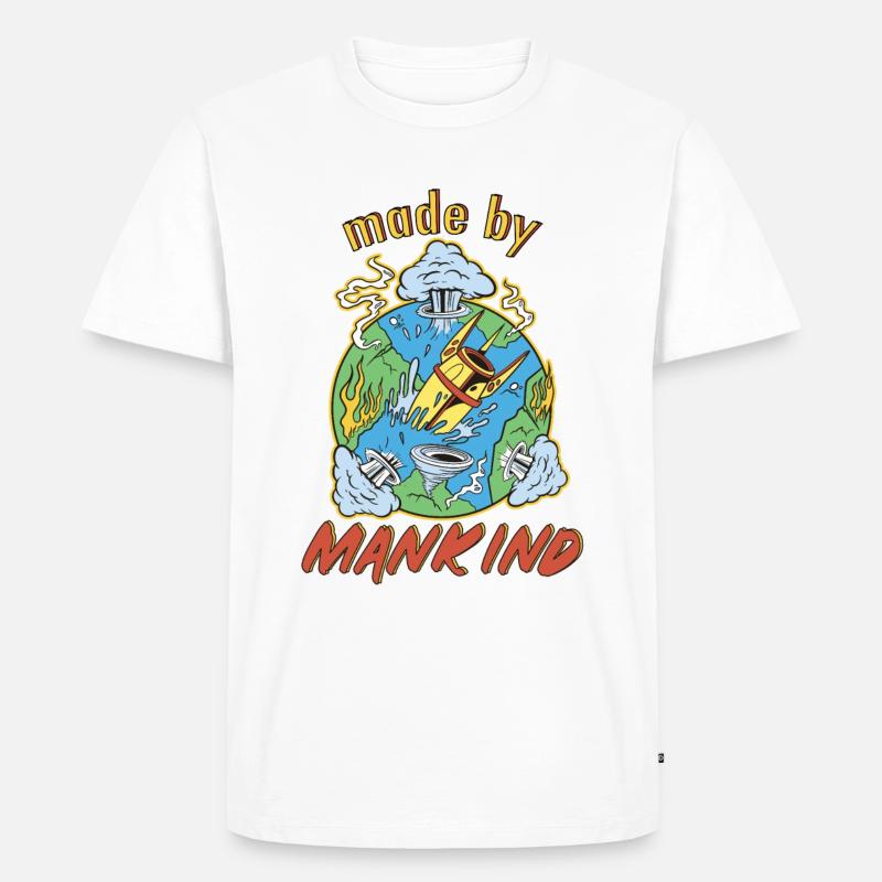 made by Mankind - Männer Premium Bio T-Shirt - Weiß