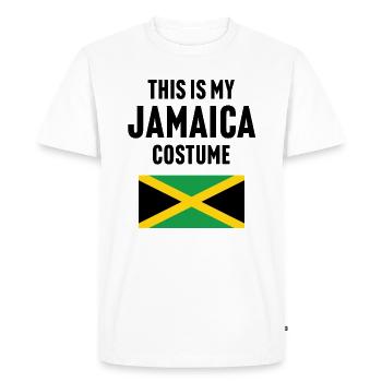 C’est mon costume de Jamaïque - T-shirt Premium bio Homme - blanc - Devant - Nico (187cm)