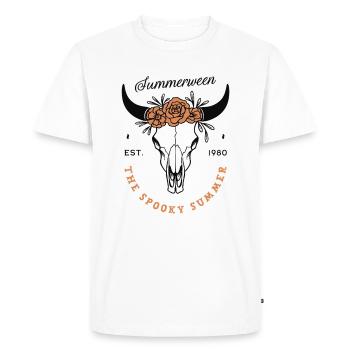 Summerween spooky summer party halloween aesthetic - Men's Premium Organic T-Shirt - white - Front - Nico (187cm)