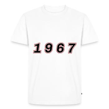 Numéro de l’année 1967 - T-shirt Premium bio Homme - blanc - Devant - Nico (187cm)