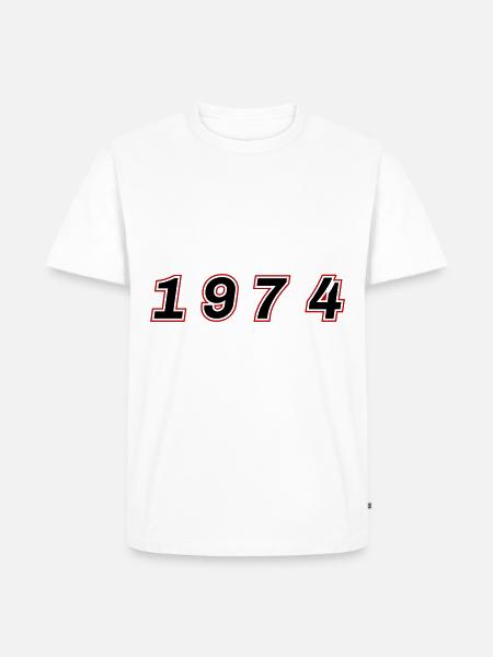 1974 Year Number - Men's Premium Organic T-Shirt - white