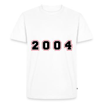 2004 Year Number - Men's Premium Organic T-Shirt - white - Front - Nico (187cm)