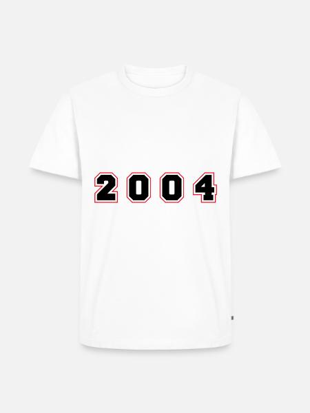 2004 Year Number - Men's Premium Organic T-Shirt - white