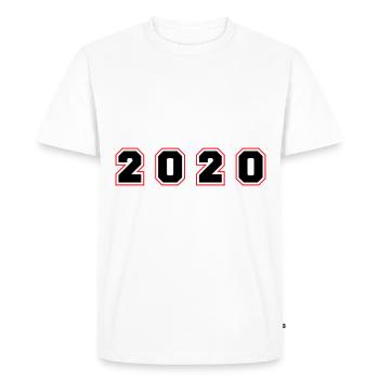 Numéro de l’année 2020 - T-shirt Premium bio Homme - blanc - Devant - Nico (187cm)