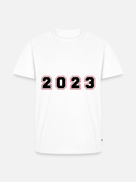 2023 year number - Men's Premium Organic T-Shirt - white