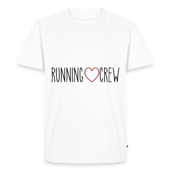 Cœur d’équipe de course à pied - T-shirt Premium bio Homme - blanc - Devant - Nico (187cm)