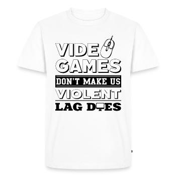 Gamer - Men's Premium Organic T-Shirt - white - Front - Nico (187cm)
