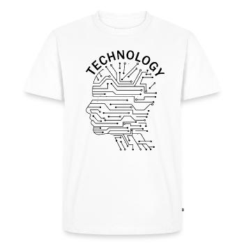 Technology technology nerd - Men's Premium Organic T-Shirt - white - Front - Nico (187cm)