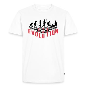 The Evolution of Chess - Men's Premium Organic T-Shirt - white - Front - Nico (187cm)
