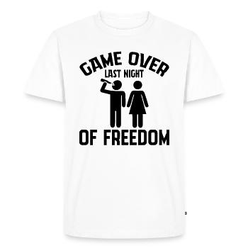 Jeu Terminé Dernière Nuit De Liberté Mariage Amour - T-shirt Premium bio Homme - blanc - Devant - Nico (187cm)
