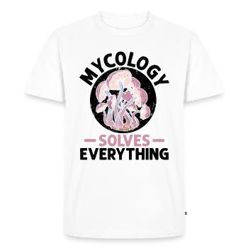 Mycology Mushrooms Nature Forest Gift Idea - Men's Premium Organic T-Shirt - white - Front - Nico (187cm)
