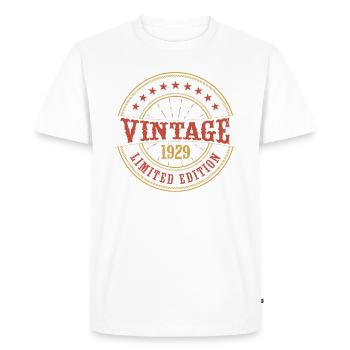 Vintage 1929 Vintage Anniversaire Idée Cadeau 1929 - T-shirt Premium bio Homme - blanc - Devant - Nico (187cm)