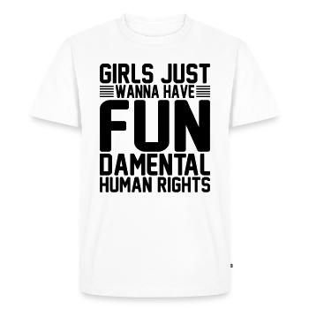 Les Filles Veulent Juste Avoir Des Droits Humains - T-shirt Premium bio Homme - blanc - Devant - Nico (187cm)