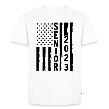 Senior 2023 - T-shirt Premium bio Homme - blanc - Devant - Nico (187cm)
