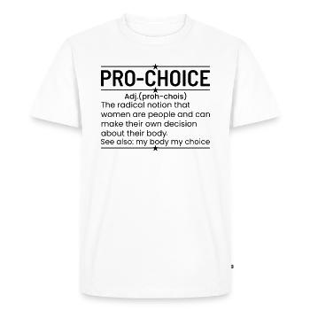 Une Drôle De Définition Du Pro-choix - T-shirt Premium bio Homme - blanc - Devant - Nico (187cm)