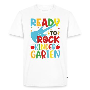Ready to get kindergarten moving - Men's Premium Organic T-Shirt - white - Front - Nico (187cm)