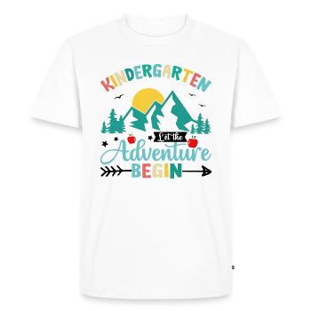 Maternelle L'aventure Commence - T-shirt Premium bio Homme - blanc - Devant - Nico (187cm)