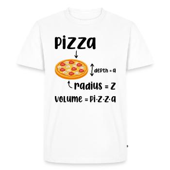 Funny Pizza Volume - Men's Premium Organic T-Shirt - white - Front - Nico (187cm)