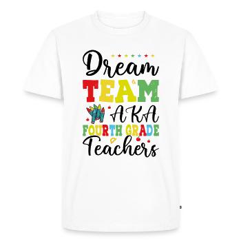 Dream Team Aka Enseignants De Quatrième Année - T-shirt Premium bio Homme - blanc - Devant - Nico (187cm)